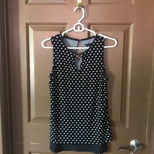 Polkadot keyhole top